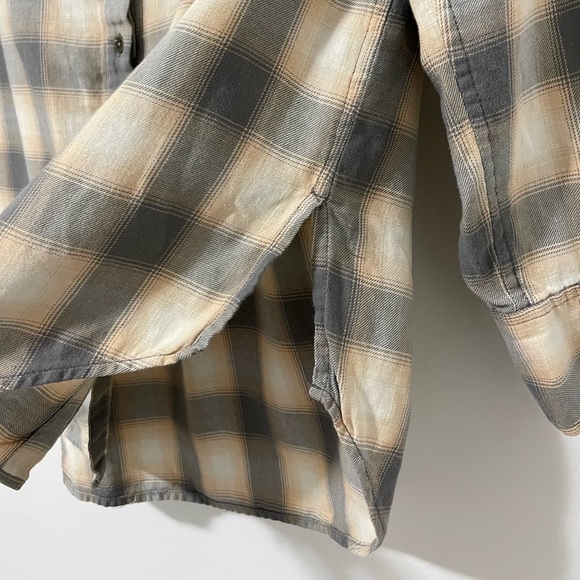 Club Monaco Plaid Button Down Long Sleeve Top Women Size XS - Picture 5 of 9